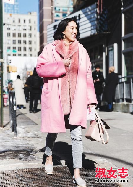 2015冬天穿什么 粉色大衣超有女人味 冬天大衣怎么穿好看