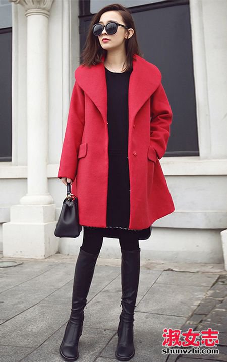 红色呢子大衣怎么搭配 新年必败一件 大衣搭配技巧