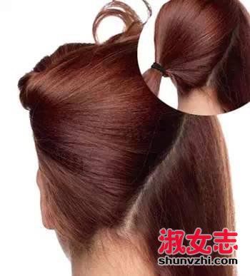 扎发教程：2款韩式马尾发型扎法 韩式马尾发型
