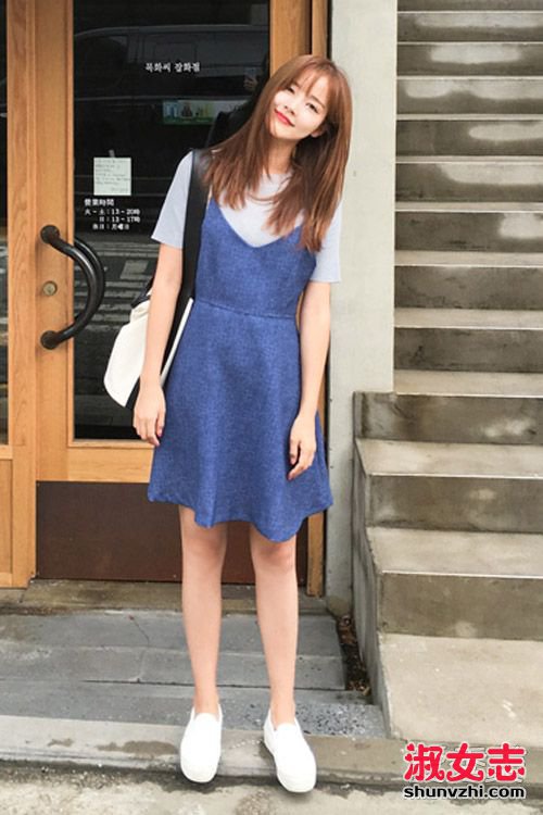 裙子控看过来 韩国女孩夏季裙装街拍 韩版连衣裙