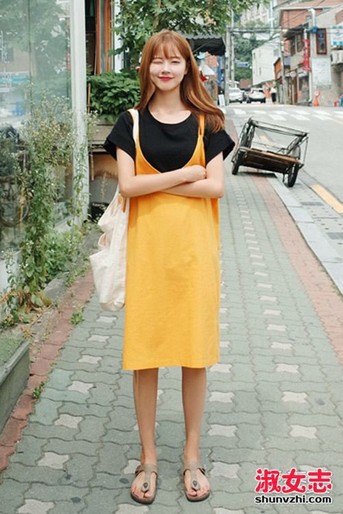 裙子控看过来 韩国女孩夏季裙装街拍 韩版连衣裙