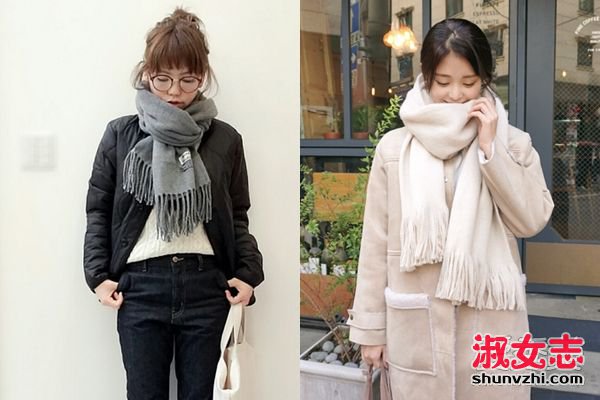 韩妞冬季必备4款围巾 保暖又时尚 围巾的各种围法