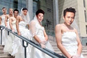 黄晓明angelababy婚纱照图片 众多大牌明星排队要当伴郎伴娘
