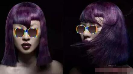 紫色染发