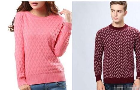 粉红色羊毛衫